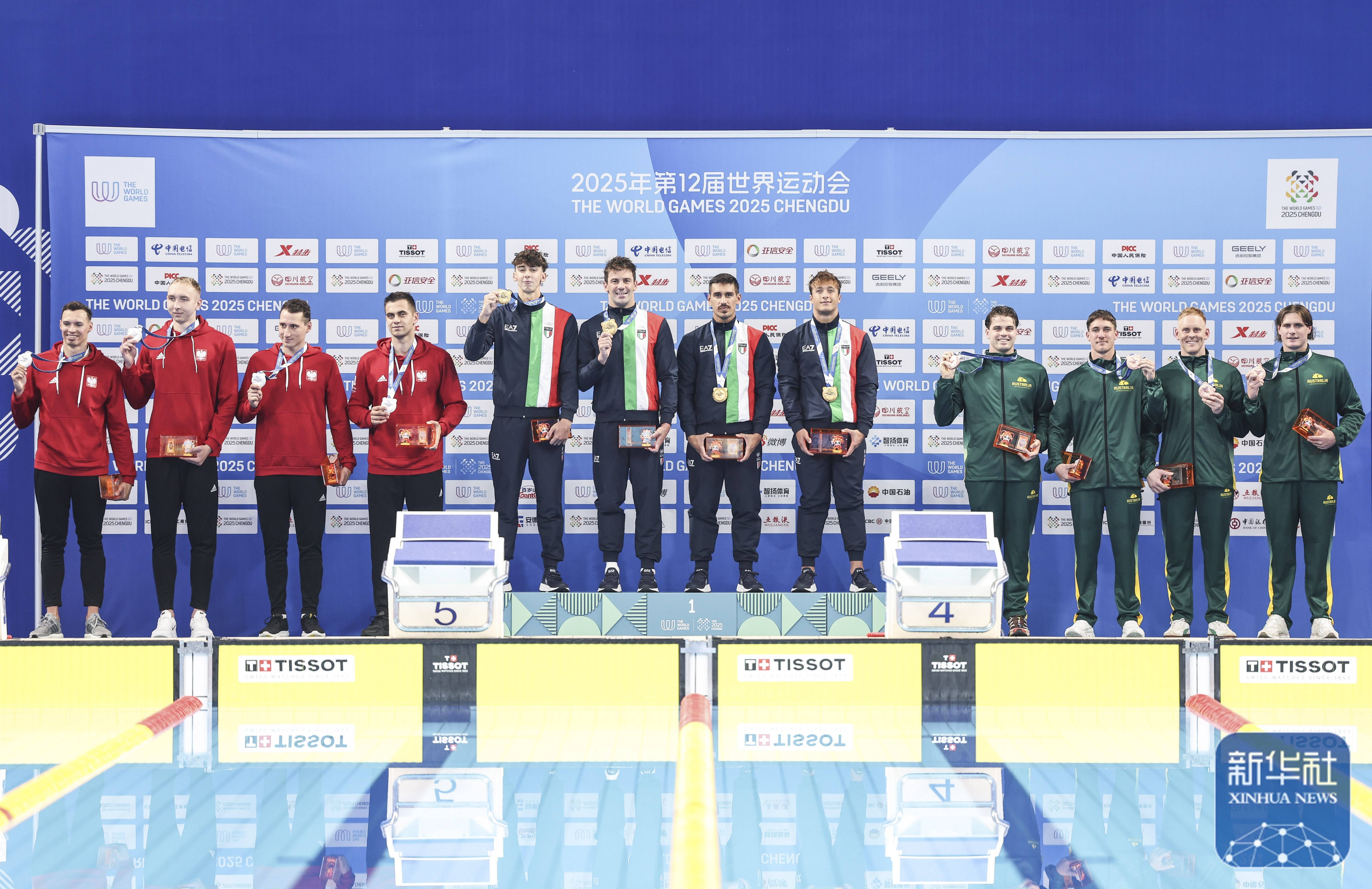 意大利队选手再次夺冠，团结合作